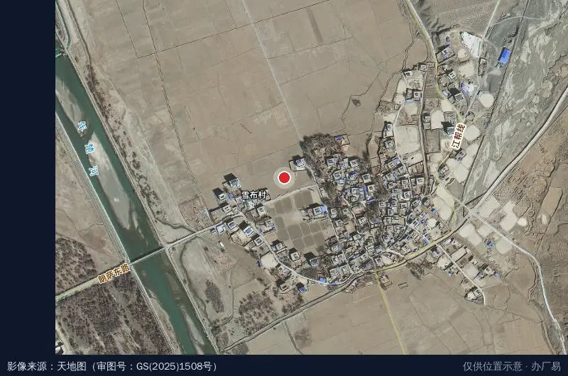 白朗县民族手工业园(西藏白朗县水利水电局东南)卫星位置示意图