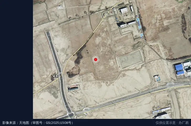 日喀则经济开发区标准厂房卫星位置示意图
