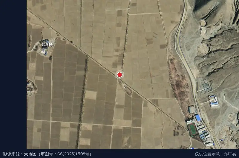援建高效农牧业科技示范园区卫星位置示意图