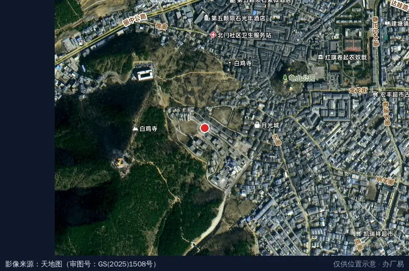 香格里拉市电商产业园卫星位置示意图