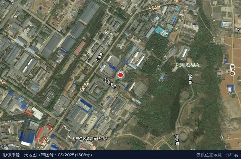 中石化芳烃基地产业园区卫星位置示意图