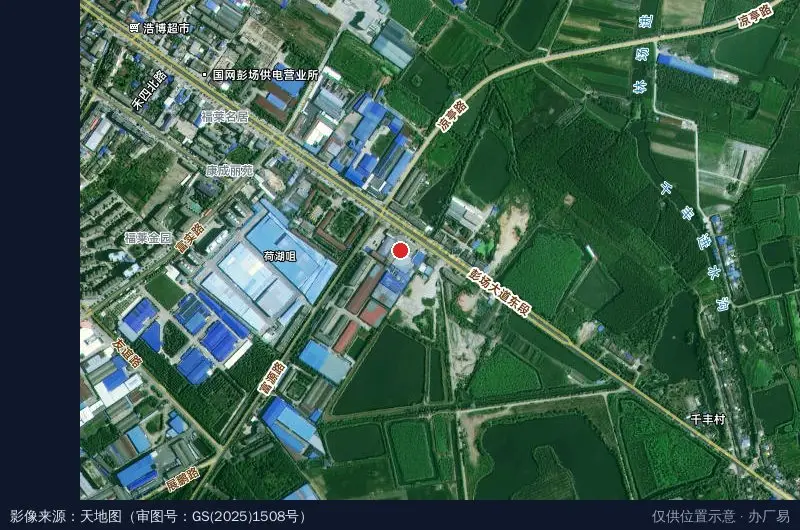 中岭工业园卫星位置示意图