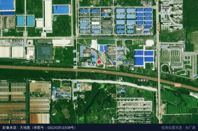 摩擦一号工业园卫星位置示意图
