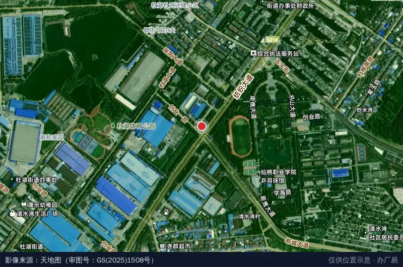 湖北峻峰建工有限公司卫星位置示意图
