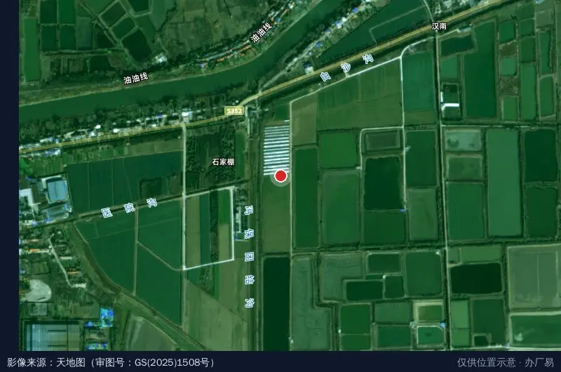 中星沙原产业园卫星位置示意图
