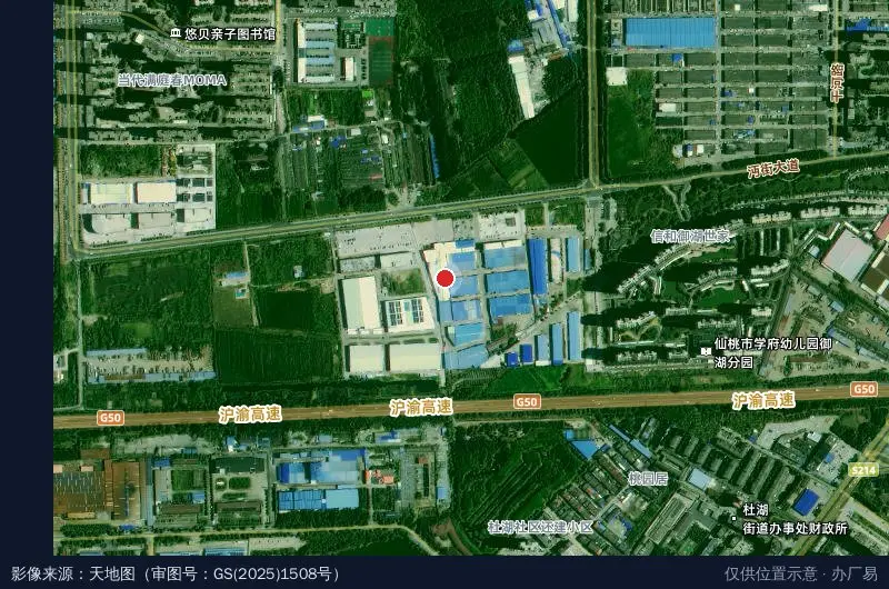 湖北机械模具工具产业园卫星位置示意图