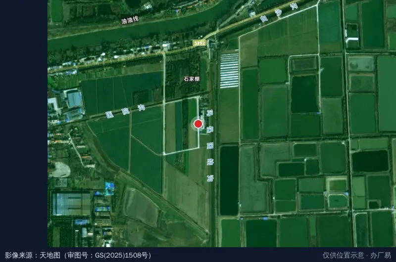 中星沙原产业园-西1门卫星位置示意图