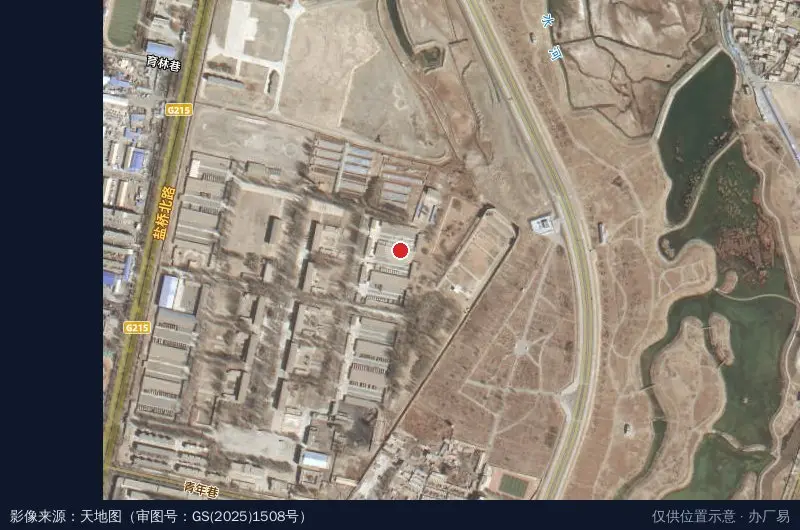 格尔木扶贫产业园卫星位置示意图