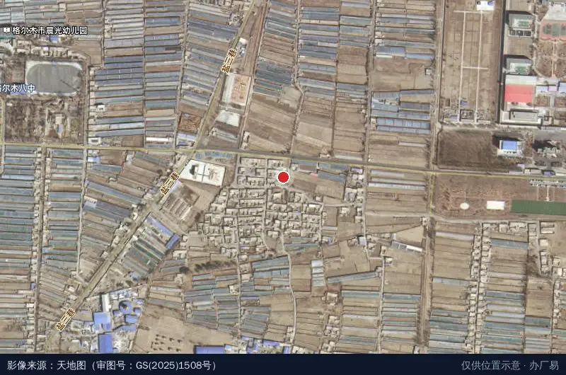 昆仑经济开发区行政中心卫星位置示意图