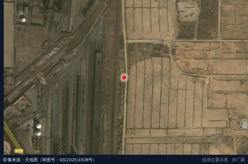 庆华循环经济工业园-东北门卫星位置示意图