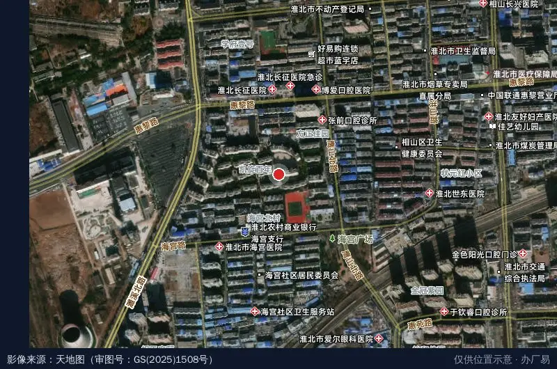 凌云工业园-东南门卫星位置示意图