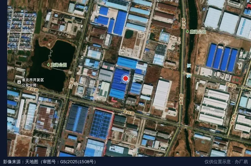 万里电力工业园-北1门卫星位置示意图