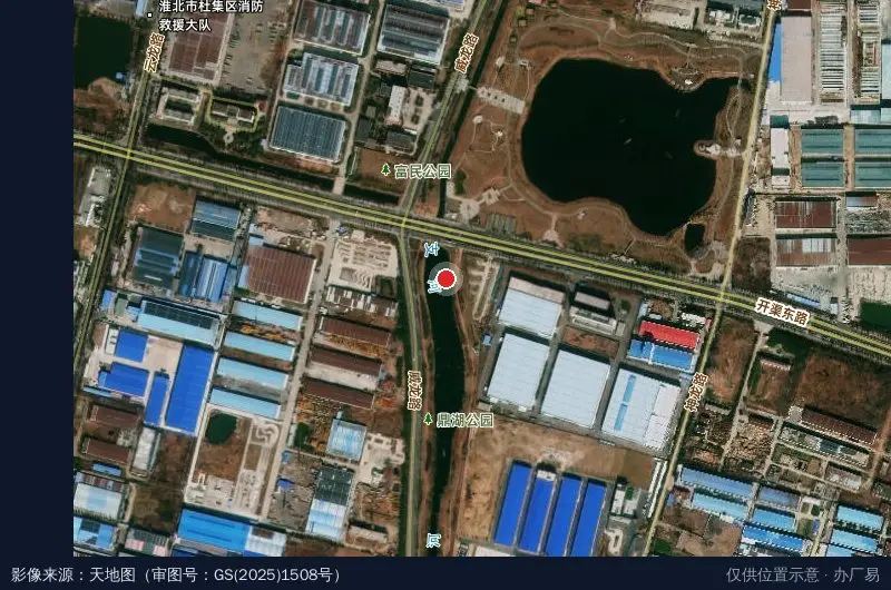 淮北绿洁净化设备有限公司卫星位置示意图