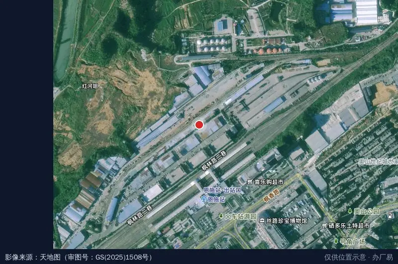 恩施州电子商务产业园卫星位置示意图
