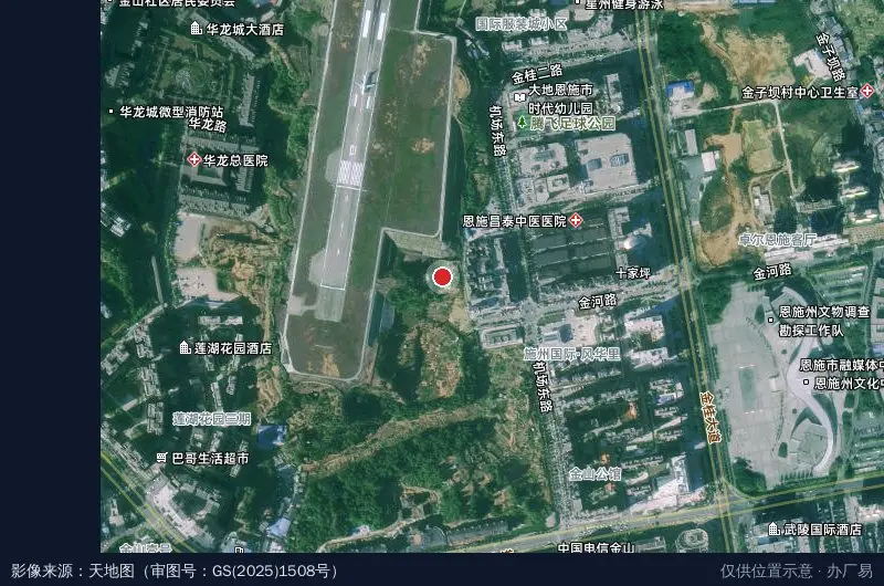 恩施红庙经济开发区财政局宿舍区卫星位置示意图