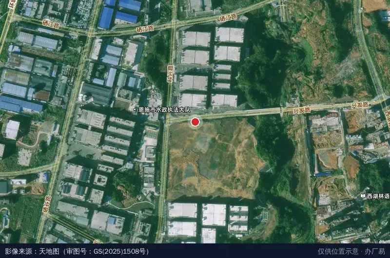恩施洲高新区景泰节能科技-西南门卫星位置示意图