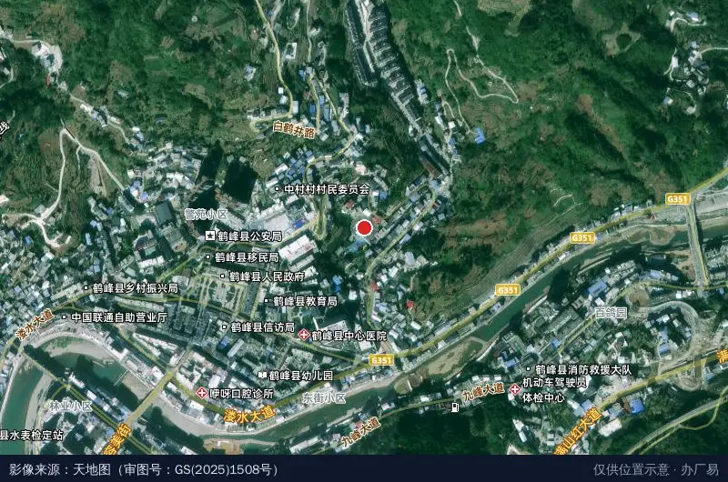 恩施州高新技术产业园区鹤峰县开发区卫星位置示意图