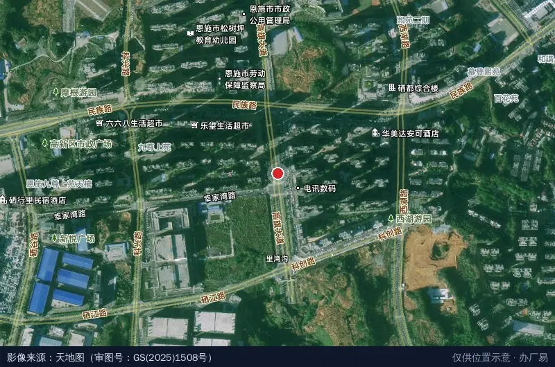 恩施盛方实业有限公司卫星位置示意图