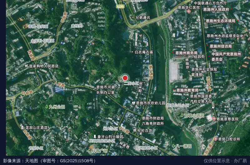 硒园素配送中心卫星位置示意图