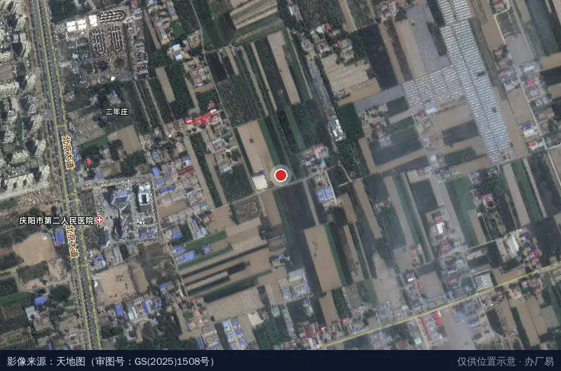 庆阳民俗文化产业园卫星位置示意图
