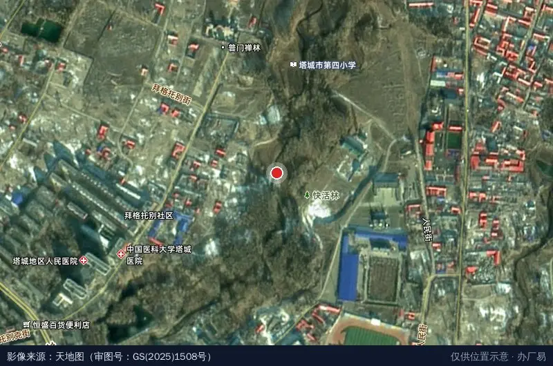 丝路创新创业基地卫星位置示意图