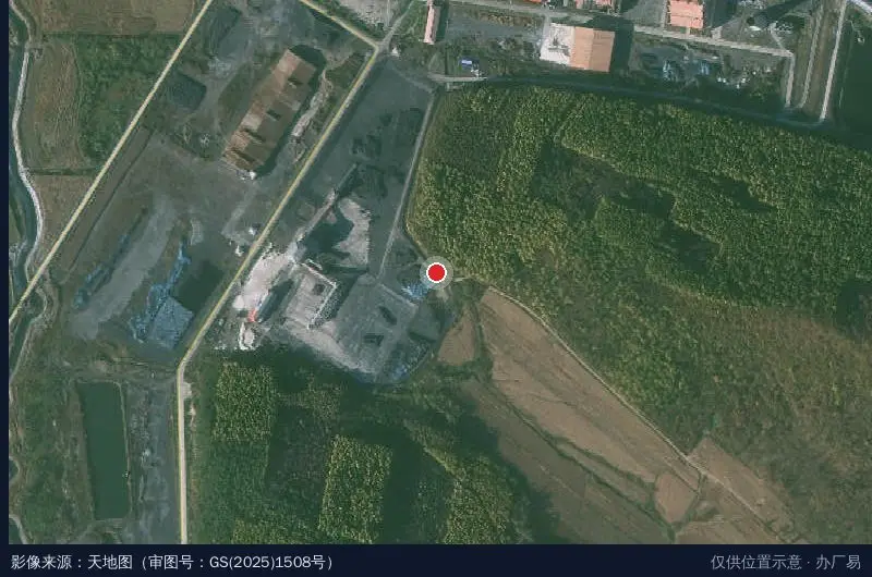 宝泉无烟煤工业园卫星位置示意图