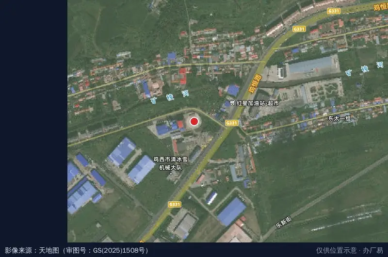 鸡冠产业园区创业中心-东南门卫星位置示意图