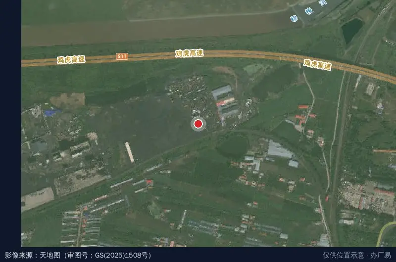 西郊现代农业科技示范观光园卫星位置示意图