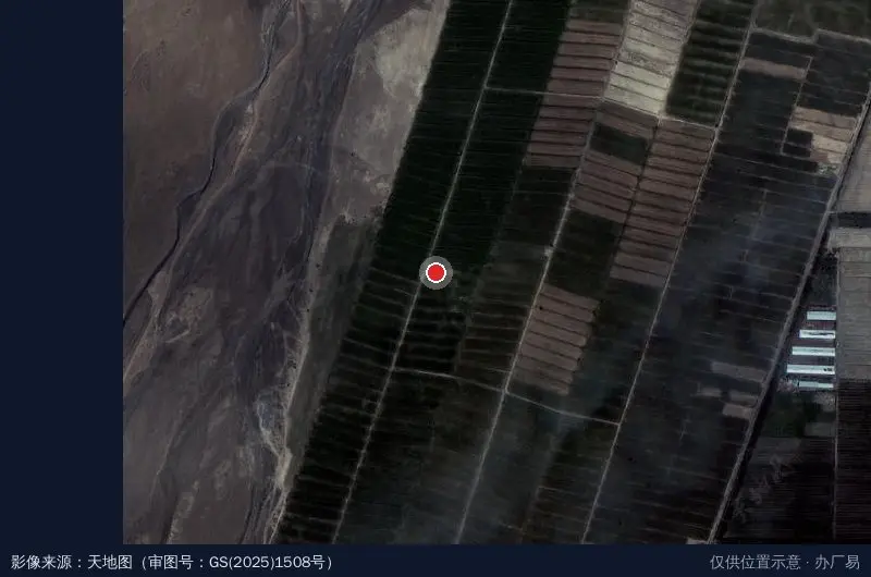 甘州区畜牧产业园调蓄池工程项目部卫星位置示意图