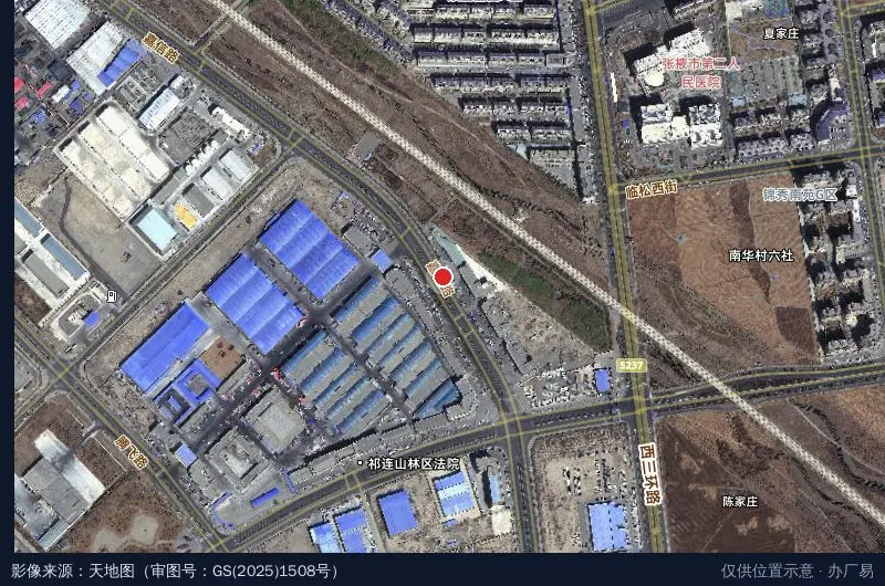 张掖智能制造产业园C区-17栋卫星位置示意图
