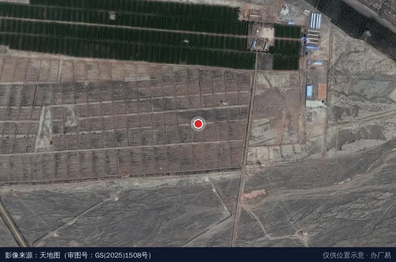 甘肃建投一安公司张掖经开区热源厂项目部卫星位置示意图