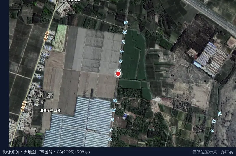甘州区万亩高原夏菜科技示范园区卫星位置示意图