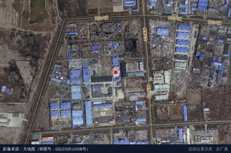 张掖市小微企业创业孵化园卫星位置示意图