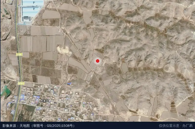 白银高新区正路工业园卫星位置示意图