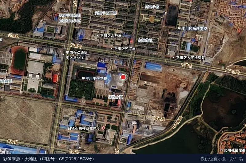 平川经济开发区中小企业创业园卫星位置示意图