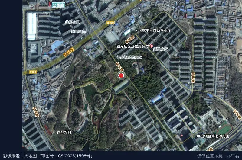 白银市住房公积金管理中心卫星位置示意图