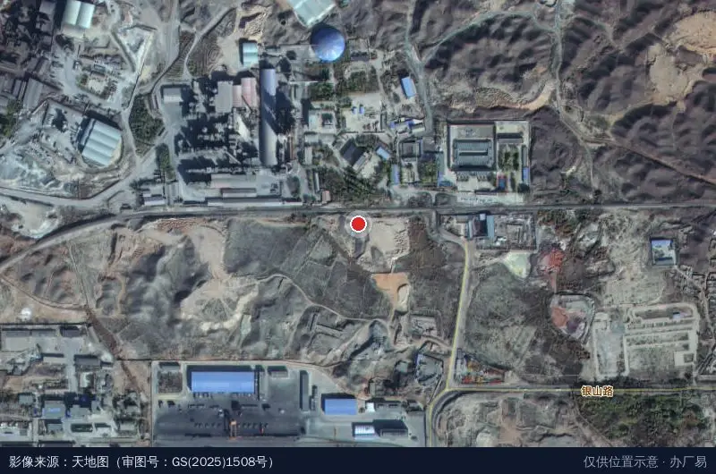 白银有色铁路运输物流有限责任公司信息港卫星位置示意图
