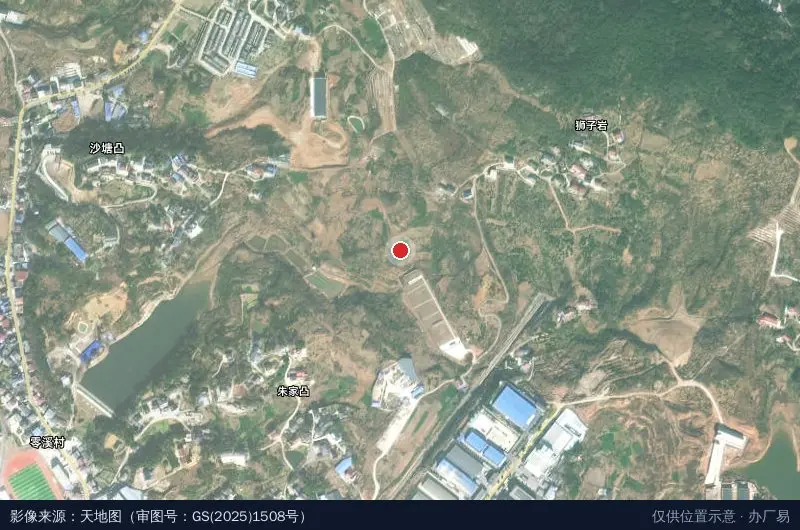 万福工业区卫星位置示意图