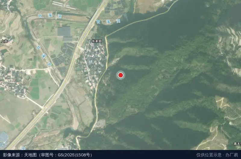 童米稻作文化产业园卫星位置示意图