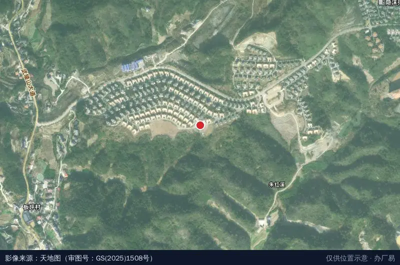 张家界湘润粮食特色产业园卫星位置示意图