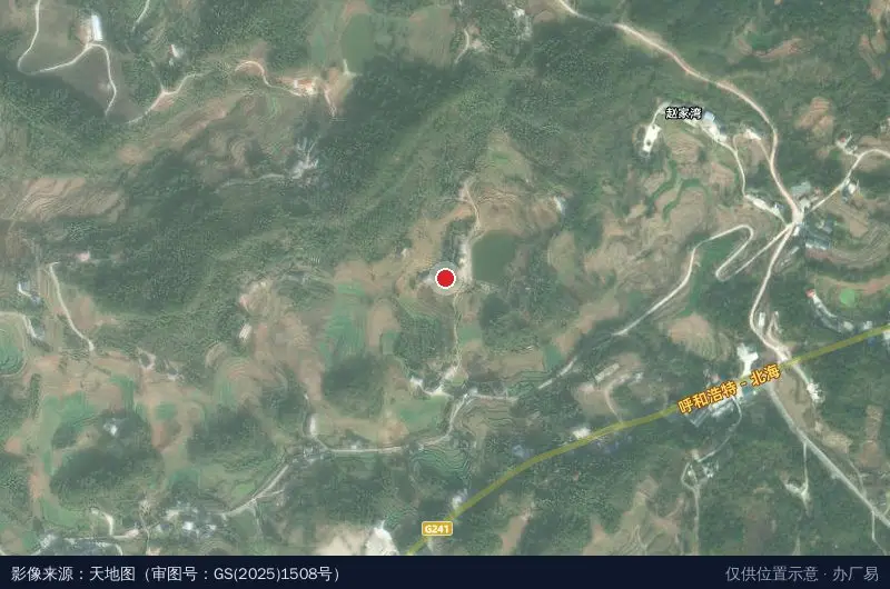张家界太华山藤茶产业园卫星位置示意图