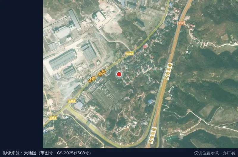 富方家居产业园-西南门卫星位置示意图