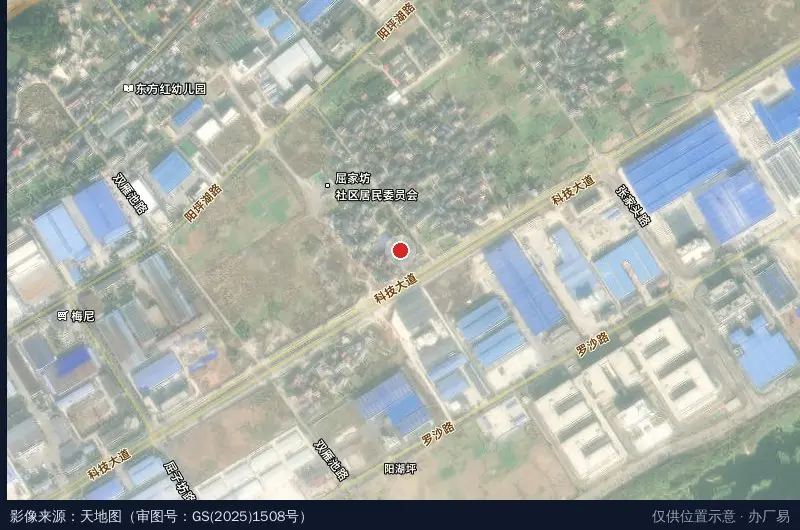 张家界经济开发区创业中心-12栋卫星位置示意图