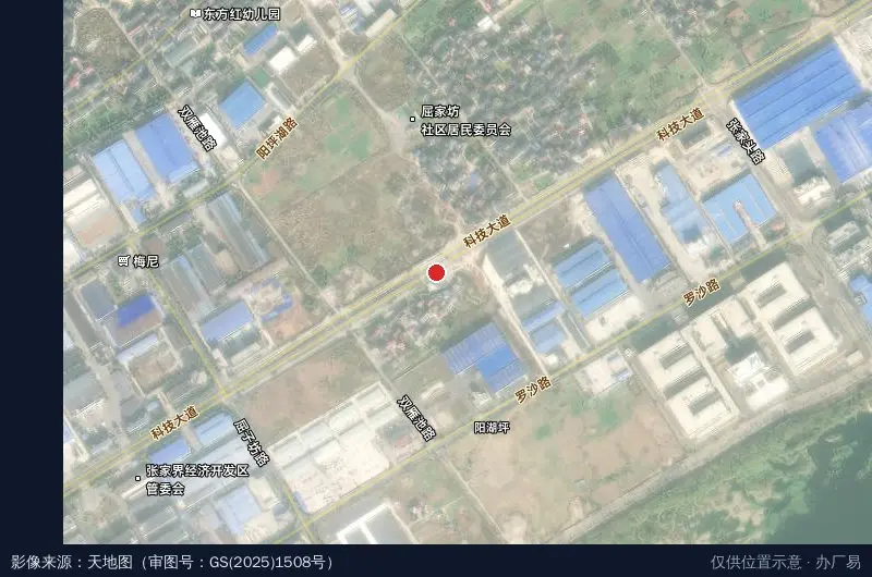 张家界经济开发区创业中心-24栋卫星位置示意图