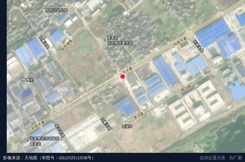 张家界经济开发区创业中心-18栋卫星位置示意图