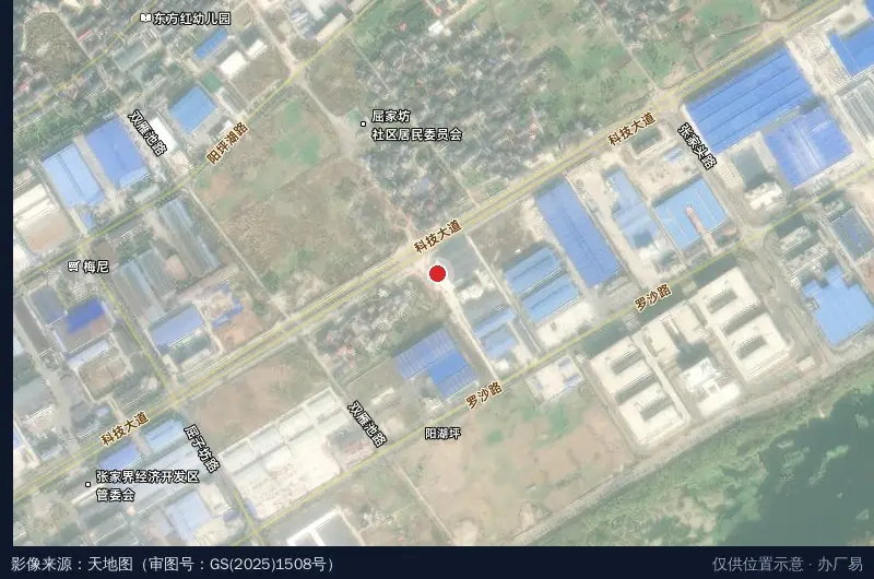 张家界经济开发区创业中心-19栋卫星位置示意图