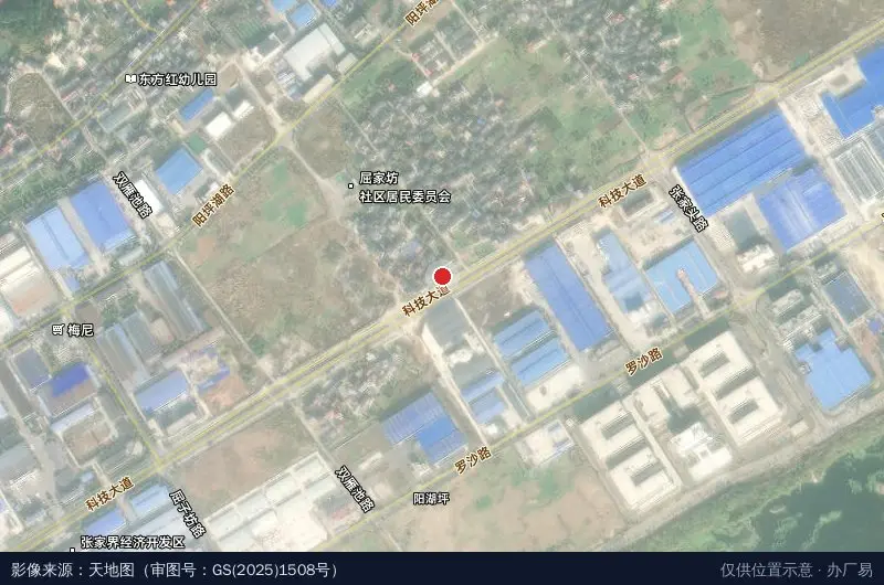 张家界经济开发区创业中心-13栋卫星位置示意图