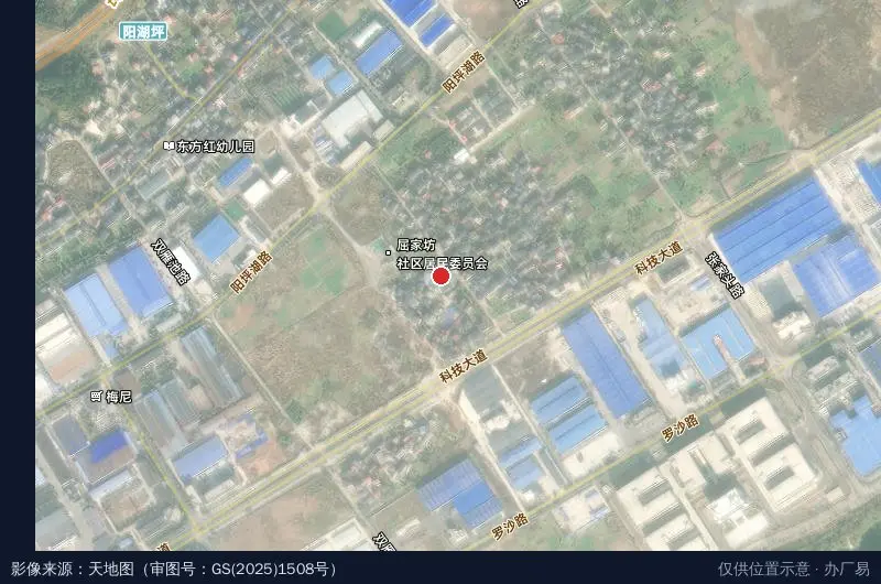 张家界高新区卫星位置示意图