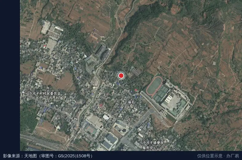 商洛市人力资源服务产业园卫星位置示意图
