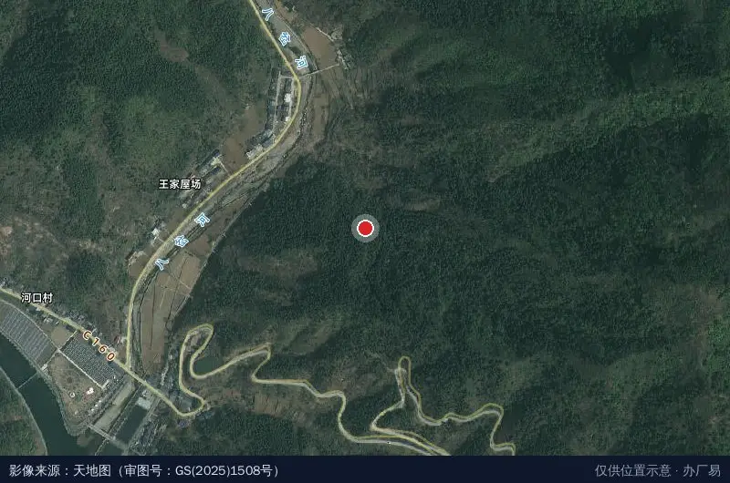 丹凤县良种天麻产业园卫星位置示意图